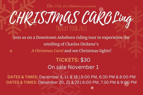 A Christmas Carol-ing Trolley Tour in Downtown Asheboro (early)
