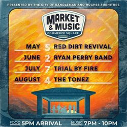Market & Music at Commerce Square Park presents Red Dirt Revival