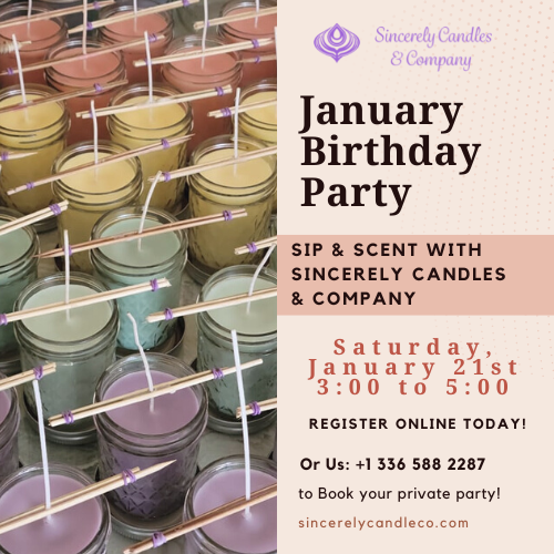 Sip & Scent with Sincerely Candles & Company