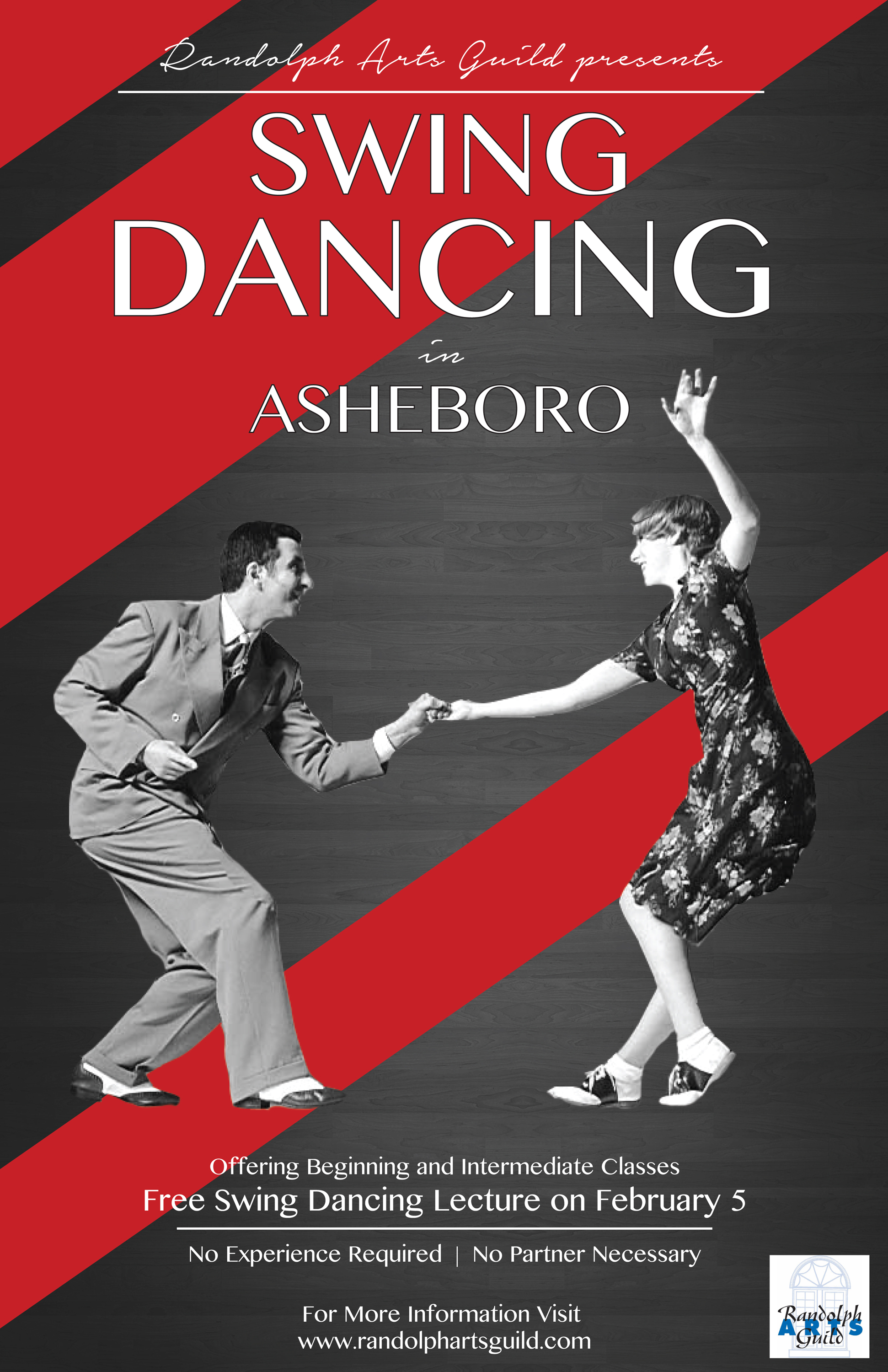 The Randolph Arts Guild hosts Swing Dance Lecture and Swing Dance Lessons with Allie Sampson